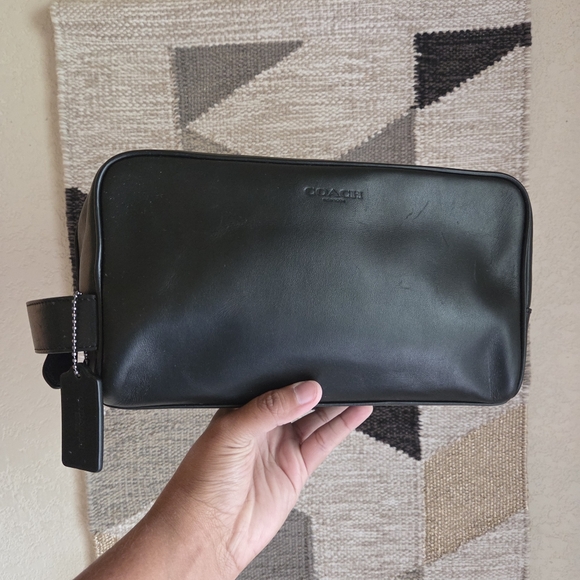 Coach Black Metropolitan Leather Dopp Kit - Picture 1 of 7